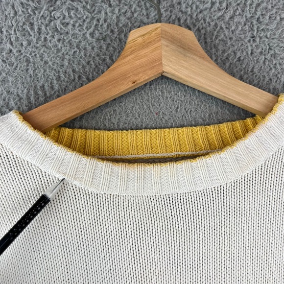 Vintage Eddie Bauer Striped Cotton Knit Sweater Mens Large Colorblock Crewneck - Picture 5 of 10